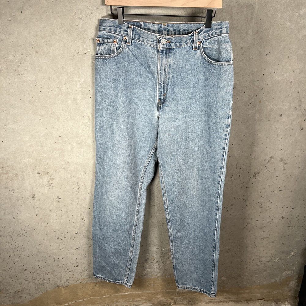 Levis 550 Jeans Womens 14 Blue Relaxed Fit Tapered Leg VTG Medium Light Wash